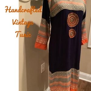 Handcrafted Vintage Mixed Pattern Tunic